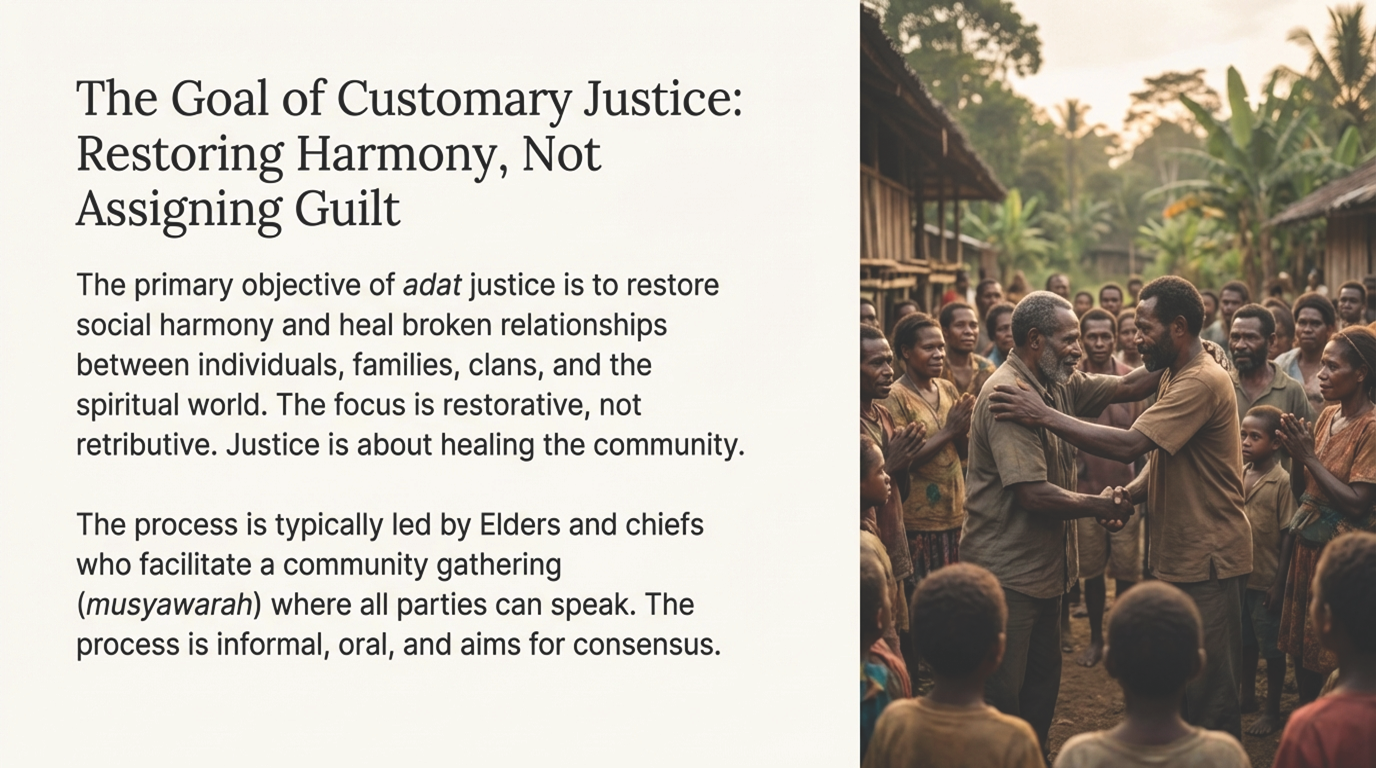 Practice-oriented slide summarising adaptive mediation strategies for Indonesian Papua.